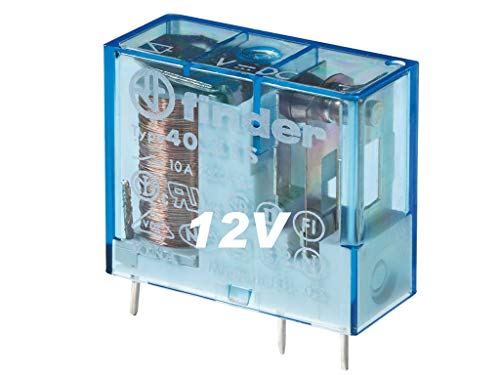 RELE Series 40 Standard 12Vcc 1 Circuits 3 PIN Step 3.5mm Switched 10A Mini-RELE Printed Circuit 29x25x12.4mm FINDER 40.31.9.012.000