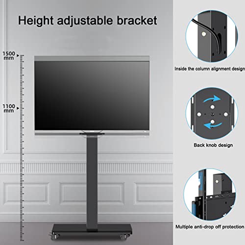 Soporte móvil para TV de 32 a 65 pulgadas con altura ajustable y ruedas con freno miniatura 2