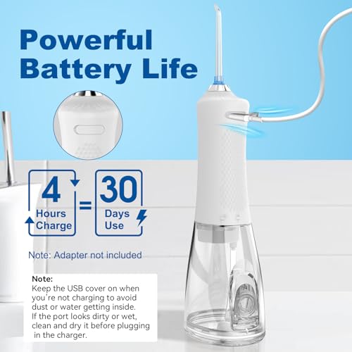 WellLeo Water Flosser for Teeth, 300ML Cordless Oral Irrigator Rechargeable Dental Flosser Picks - image 7
