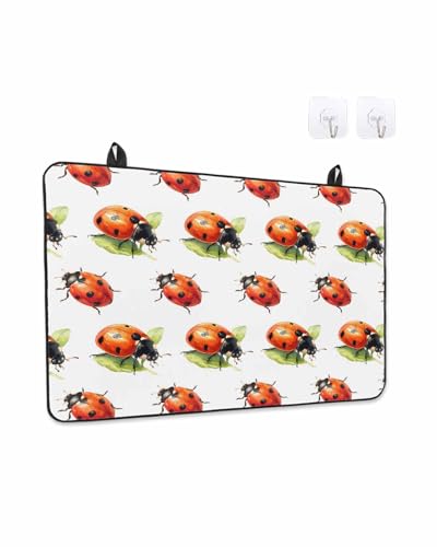 Red Ladybugs Stove Cover for Electric Glass Top, 24