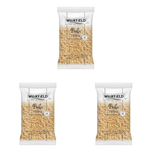 Image of Weikfield Penne Pasta 1Kg Pouch | Healthy Pasta Made With 100% Durum Wheat Semolina | No Maida | Rich in Protein & Fibre | Non Sticky | 100% Vegetarian (Pack of 3)