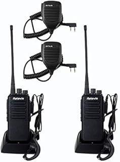 Retevis RT1 Long Range Walkie Talkies,High Power 2 Way Radio with 3000mAh Rechargeable,Emergency Alarm Walkie Talkie for Hunting(2 Pack)