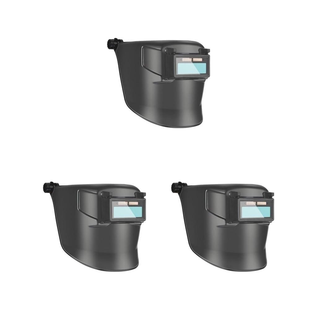 Juego de 3 máscaras de soldadura, gran campo de visión, casco de soldadura automático para pulido de soldadura, estilo C, estilo B