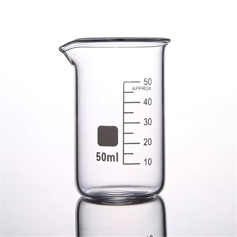 Cristalería de Laboratorio Vaso de precipitados alto de vidrio graduado resistente a altas temperaturas de 50/100/150/250/300/500/800/1000 ml/2000 ml(800ml 2pcs)
