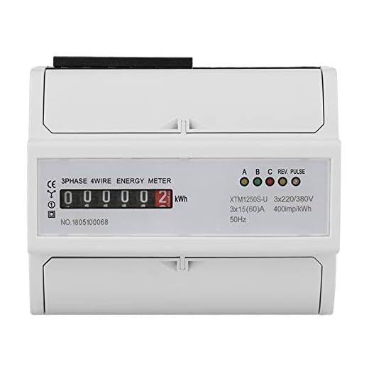 Din-rail energimätare DIN-skena Installation 3-fas elektrisk mätare för el(15(60) A)