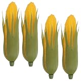 Lurrose 4 Künstliche Maismodelle aus Kunststoff Realistische Gemüse Dekoration Detailgetreu Vielseitig Als Foto Requisiten und Lernspielzeug für Zuhause Gemüseladen Kindergarten