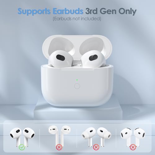 Image of Mellif Replacement Charging Case Compatible with AirPods 3rd,No Earbuds | 600mAh Sync Button 20-Min Fast Charging Wireless Charger