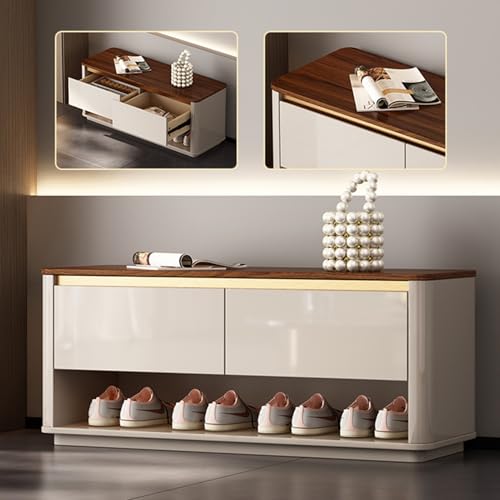 Banc d'entrée moderne idéal pour organiser les chaussures dans la chambre