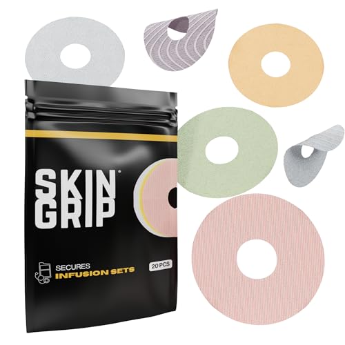 Image of Skin Grip Freestyle Libre 2 & Lingo Sensors Cover - Compatible with Infusion Sets, Waterproof Adhesive Tape, Covers w /Cutout (Not for Libre3), Lasts 10-15 Days, CGM Sensor Patches (Pastel Pack)
