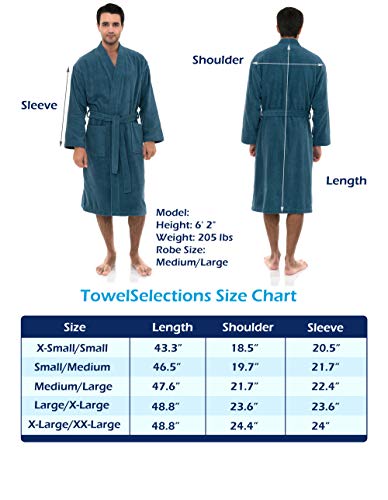 image for TowelSelections Men’s Robe, Turkish Cotton Terry Kimono Bathrobe Sma
