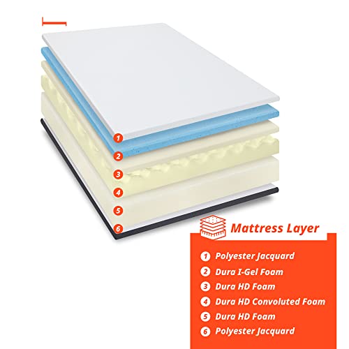 Primasleep Modern 10 Inch Air Flow Gel Memory Foam Comfort Bed Mattress Twin #TOP6