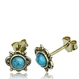 -DESIGN- die Damen Ohrringe zeigen Muster aus Bögen und Punkten, in der Form einer Blume, eines Dreiecks oder eines Kreises mit Bögen-Rand.