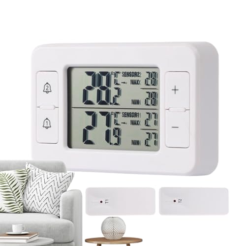 Sensor de temperatura de refrigerador,Monitor de temperatura inalámbrico digital para refrigerador | Instrumento de medición para cocina hogar interior exterior