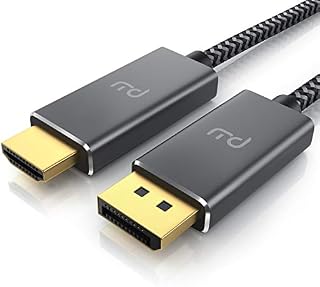 Primewire - 2m  Display Port 1.4 to HDMI 2.0 Adapter cable  4K  UHD 3840 x 2160 @ 60 Hz - triple shielding  Kink protection - gold coated metal plugs  anthracite