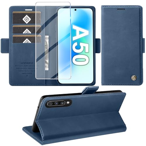 Étui Samsung Galaxy A50 Giyer en cuir avec protège-écran et support pour A30S
