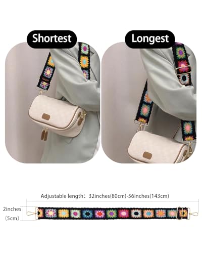 Image of Embroidered Purse Straps Replacement Crossbody Wide Adjustable Bag Straps | Thick Purse Strap for Crossbody Bags,Extra Long Strap,Cross Body Straps for Handbags,Bag Straps for Tote Bags,Shoulder Straps