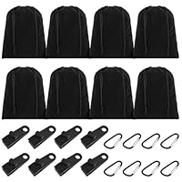 BATHRINS 8 Stück Tragbare Gewichtstasche für Pavillon-Vorhänge im Freien, mit 8 Gewichtstaschen, 8 Karabiner und 8 Clips, Sandsack Gewichte für Zelten, Außenvorhängen, Tischdecken