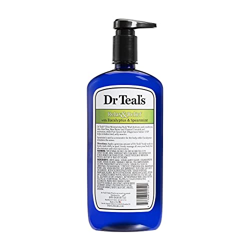 Dr Teal's Eucalyptus & Spearmint Body Wash Gift Set (3 Pack, 24oz Ea.) - Relax & Relief with Eucalyptus & Spearmint Blended with Pure Epsom Salt - Essential Oils Clear the Mind & Senses - image 2