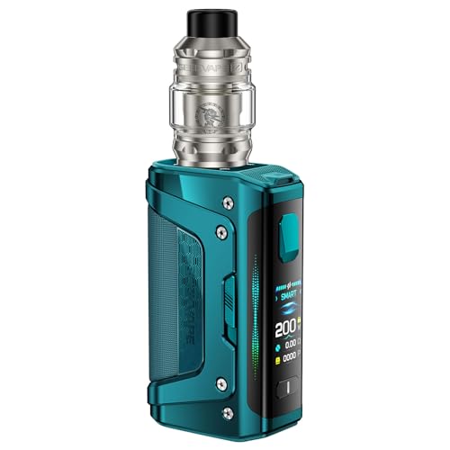 GEEKVAPE Aegis Legend 5 Mod Kit | Aegis Legend 5 Mod Box Mod TC 200W (Batterie Non Incluse) avec Réservoir Sub Ohm Z 5.5ml, Coil Vape Z (Z0.15XM / Z0.4 XM) (Glacier Green)