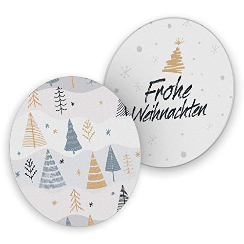 itenga 40x Bierdeckel Weihnachten I Untersetzer aus Pappe I...