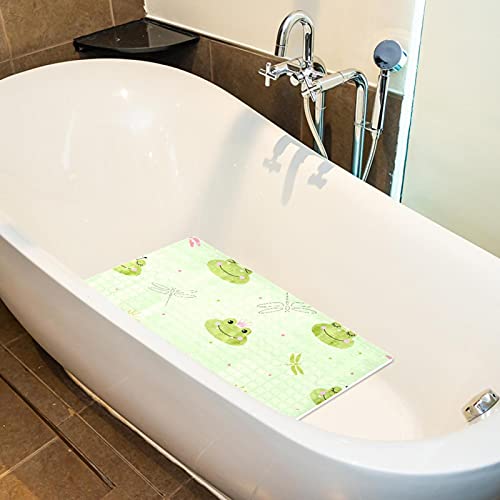 Tapis de bain antidérapant lavable en machine Bennigiry vert clair 39x70