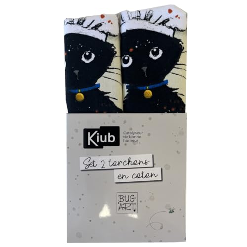Torchon de cuisine chat KIUB idée cadeau coton original - 3