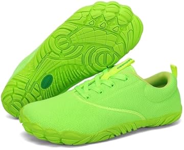 SAGUARO Scarpe Minimaliste Uomo Donna Barefoot Shoes Comode e Morbido Scarpette Trail Running Leggere Calzature a Piedi Nudi per Camminata Corsa Trekking, Verde Lime, 38 EU