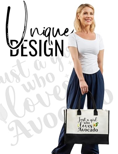 Bolso Tote de lona para amantes del aguacate miniatura 2