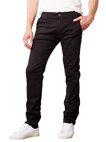 Galaxy by Harvic Men's Super Stretch Slim Fitting Chino Pants (Sizes, 30-42)