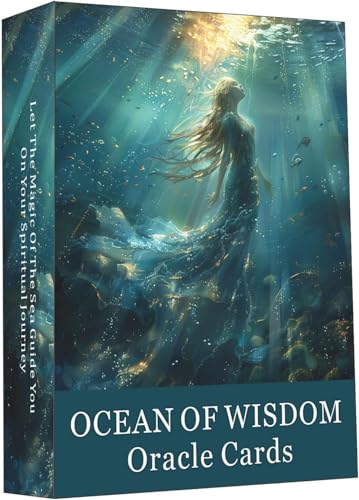 Ocean Of Wisdom Oracle Cards, Under the Sea Oracle Cards with Mystical Creatures, Underwater and Nautical themed Oracle Deck, Oracle Cards for Beginners, Oracle Cards With Meanings on Them