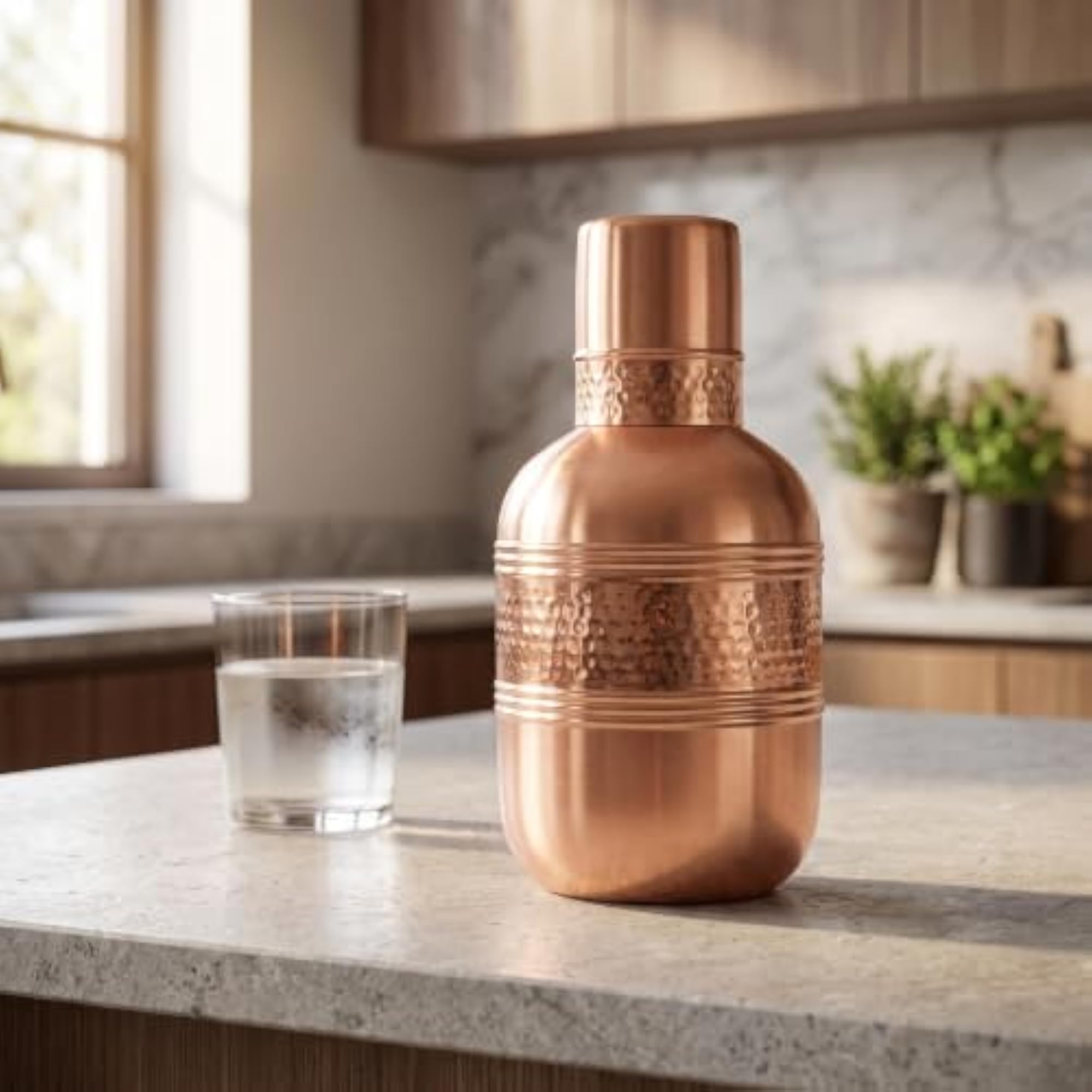 Amber Copper Decorative Storage Jar, Premium Home Decor