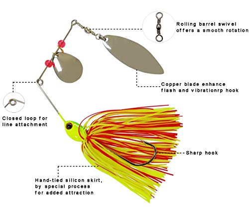 Imperdível Melhor Kit de 12 Iscas Artificiais Spinnerbait Spinner Bait Xuxinha Unidades Pesca Esport