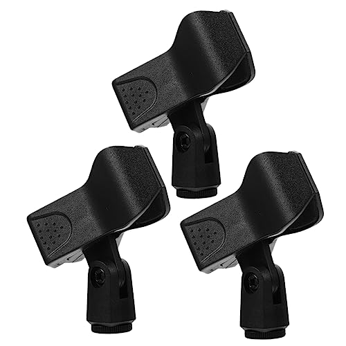 Yardwe 3Pcs Mic Holder Clips Durable Microphone Stand Grips for Easy Installation Compatible Dynamic Mics Secure and Practical Design for Convenient Use