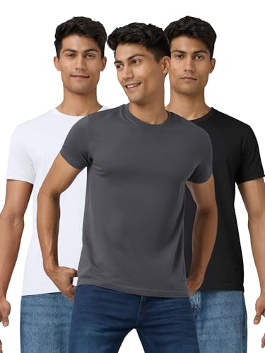 Image of XYXX Men's Pace Regular Fit Crew Neck 100% Combed Cotton Half Sleeve T-Shirt