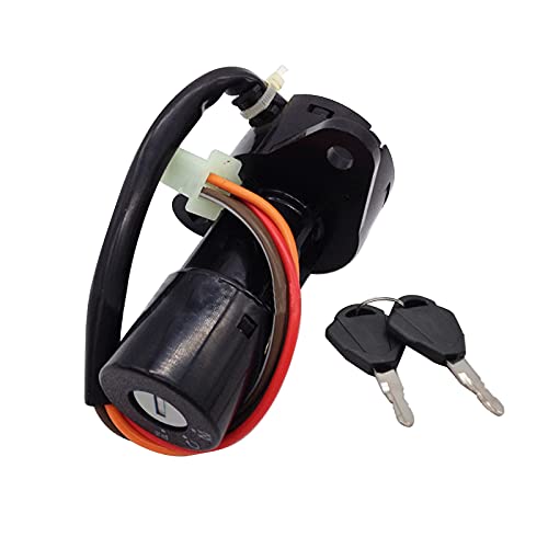 Interrupteur d'allumage 4 fils Suzuki GS125 - Verrou de sécurité avec 2 clés - 3