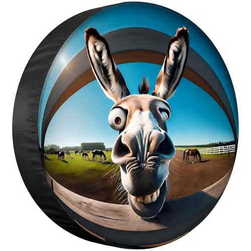 Image of Spare tire Cover - Spare tire Covers for Trailers Camper RV 15 inch Wheel Protectors Weatherproof Wheel Covers Waterproof Universal Fit Trailer Rv SUV Truck Travel