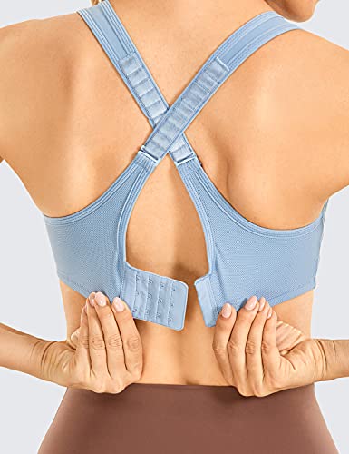 Image of SYROKAN Women's Max Control Underwire Sports Bra High Impact Plus Size with Adjustable Straps Unlined Bra