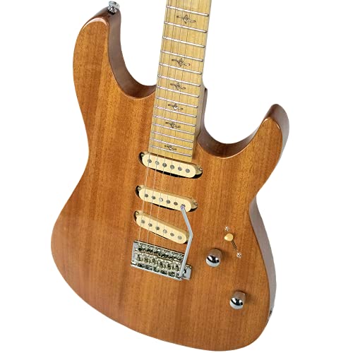 Sawtooth Natural Series Mahogany 24 Fret Electric Guitar W Single Coil Pickups #TOP2