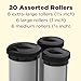 INFINITIPRO BY CONAIR Ceramic Flocked Hot Roller Set, Multi-Size, 20 Count (Pack of 1)