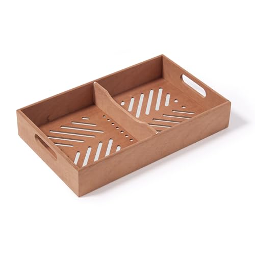 Woodronic Spanish Cedar Cigar Tray with Adjustable Divider Open Cedar Cigar Trays with Scent for Cigars Aging Storage Organizer Cedar Cigar Tray for Large Cigar Humidor Gift for Cigar Lovers