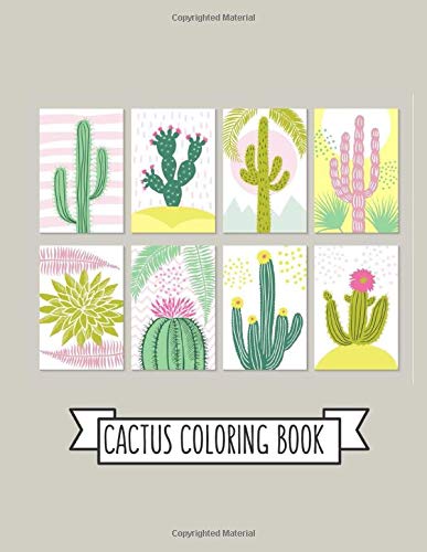 Cactus Coloring Book: Coloring Toy Gifts for Kids or Adults | Cute Easy and Relaxing Realistic Animal Large Print Birthday Gifts