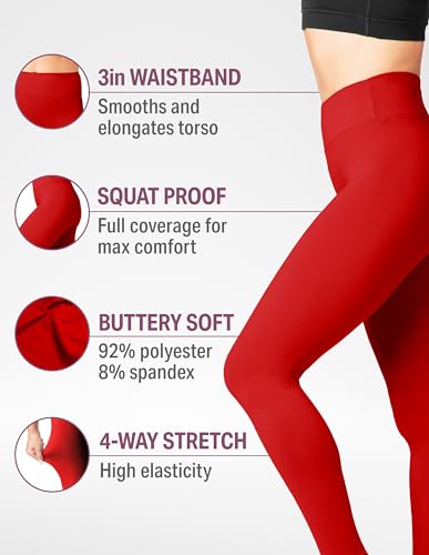 image for SATINA Womens High Waisted Pants - Workout, Yoga Leggings for Regular 