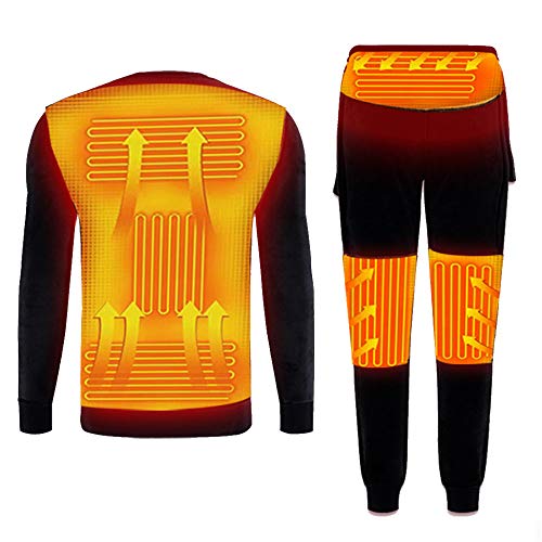 liliiy Conjunto De Ropa Interior Térmica con Calefacción Eléctrica, Conjunto De Calefacción De Grafeno con Carga USB De Invierno, Lavable para Entrenamiento De Invierno,Woman-XL Cover