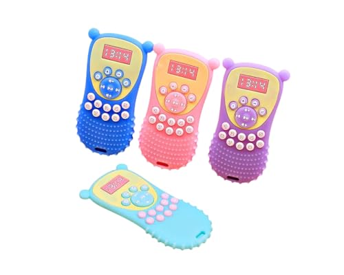 Image of BabyGo Silicone Remote Teether For Baby, Remote Teether 6 To 12 Months Baby, Helps Biting Skills Development, Colour & Shape Recognition, Teething Toys For Babies And Toddlers ,BPA Free (Multicolor) (Pack Of 1)