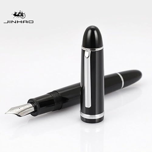 Jinhao X159 Black Acrylic Fountain Pen # 8 Fine Nib For Writing And Calligraphy With Refill Ink Converter #TOP5