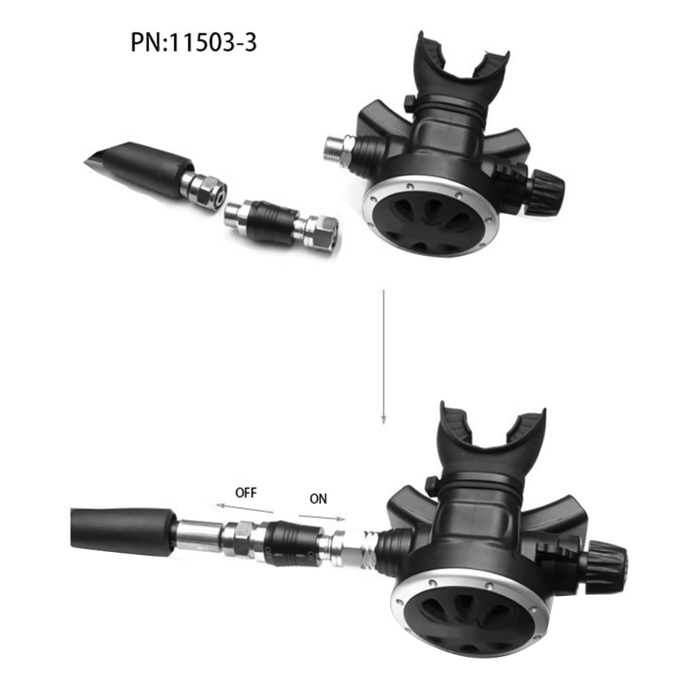 Adapter für Tauchen, Tauchen, Gewindeanschluss 9/16 mit Ein-/Ausschalter, BCD-Ventil, für mittleren Druck, Stil C