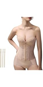 Amazon | [AYHM] ビスチェ 下着 【70AB】 ベージュ ウェディング