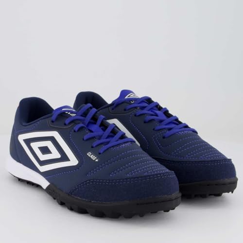 Chuteira Umbro Class+ Society Azul-Marinho e Branca