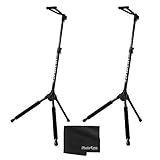 Ultimate Support GS-100+ Genesis Series Guitar Stand x2 - Photo4Less Cleaning Cloth - Deluxe Bundle