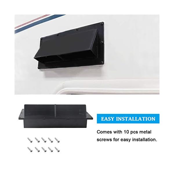 Gekufa RV Range Hood Vent Cover Black, RV Stove Vent Cover/RV Exhaust